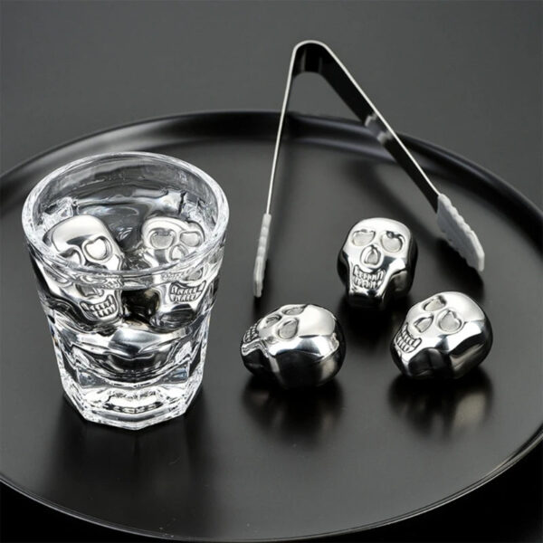 modecart Skull-Shaped Whiskey Stones – Reusable Chilling Cubes for Spirits - Image 7