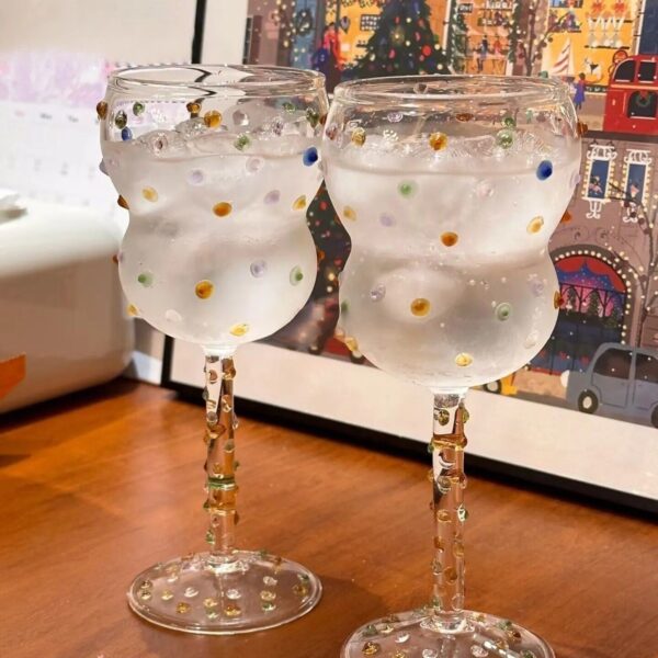 modecart Sparkling Gem Stemmed Glass – Elegant Crystal-Inspired Drinkware - Image 3