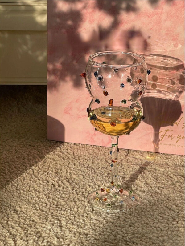 modecart Sparkling Gem Stemmed Glass – Elegant Crystal-Inspired Drinkware - Image 4
