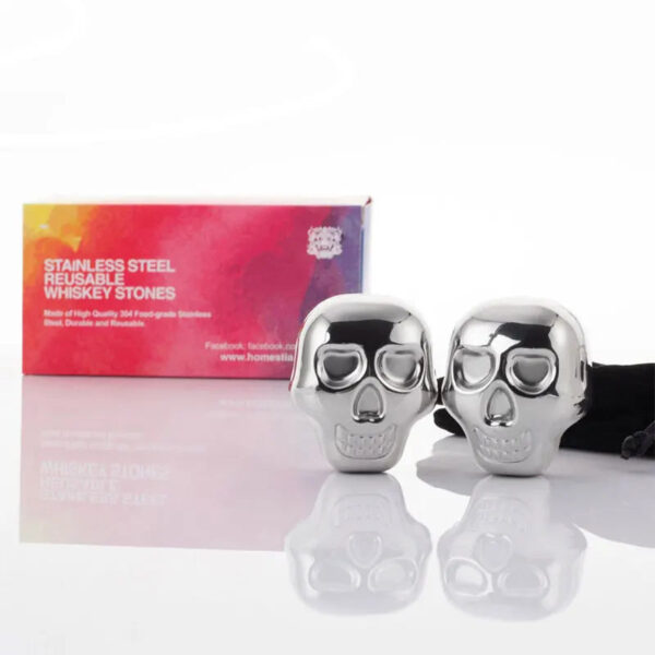 modecart Skull-Shaped Whiskey Stones – Reusable Chilling Cubes for Spirits - Image 5