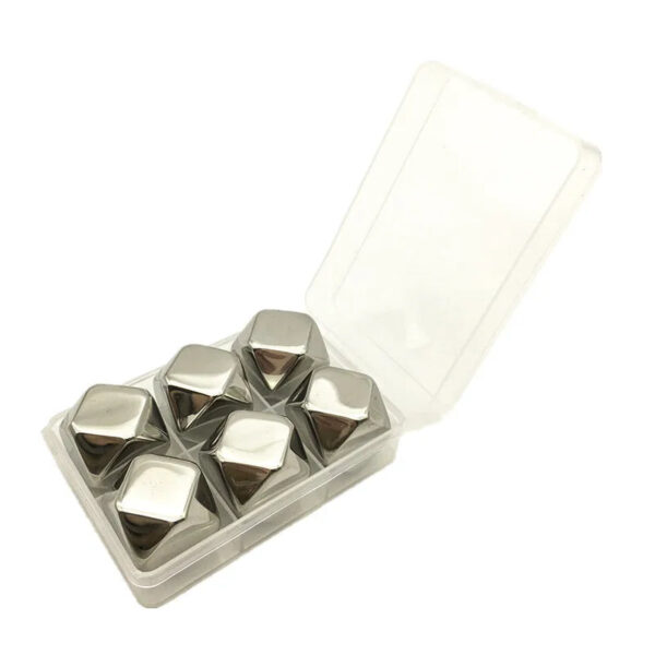 modecart Rhombus Whiskey Stones – Elegant Reusable Stainless Steel Chillers - Image 4