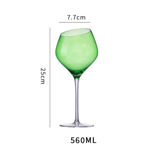 modecart Red & Green Crystal Burgundy Wine Glass – Elegant Holiday Stemware - Image 7