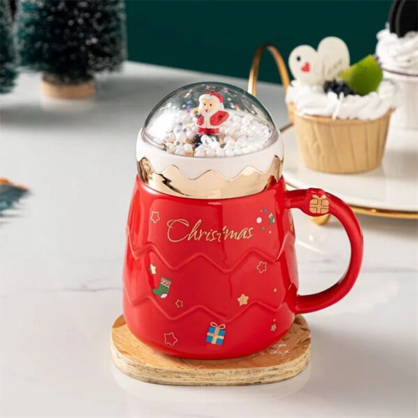 modecart Christmas Santa Snowball Mug – Festive Holiday Coffee & Cocoa Cup - Image 3