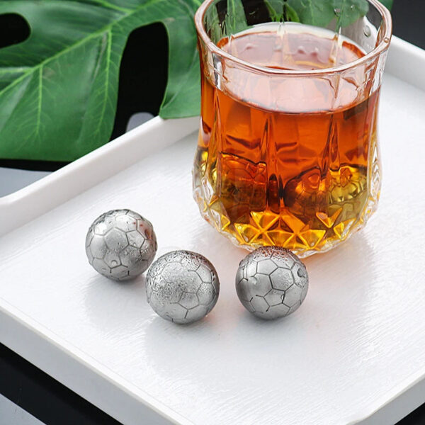 modecart Soccer Whiskey Stones – Reusable Chill Cubes for Whiskey & Cocktails - Image 5
