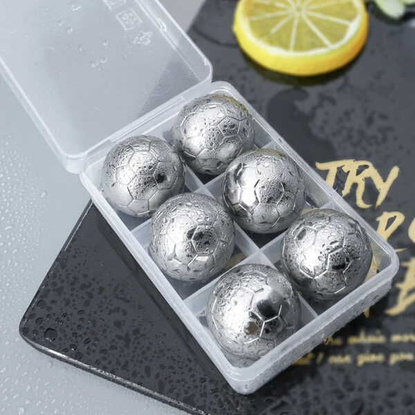 modecart Soccer Whiskey Stones – Reusable Chill Cubes for Whiskey & Cocktails - Image 2