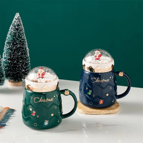 modecart Christmas Santa Snowball Mug – Festive Holiday Coffee & Cocoa Cup - Image 4