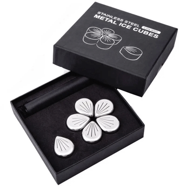 modecart Petal Whiskey Stones – Elegant Reusable Floral Drink Chillers