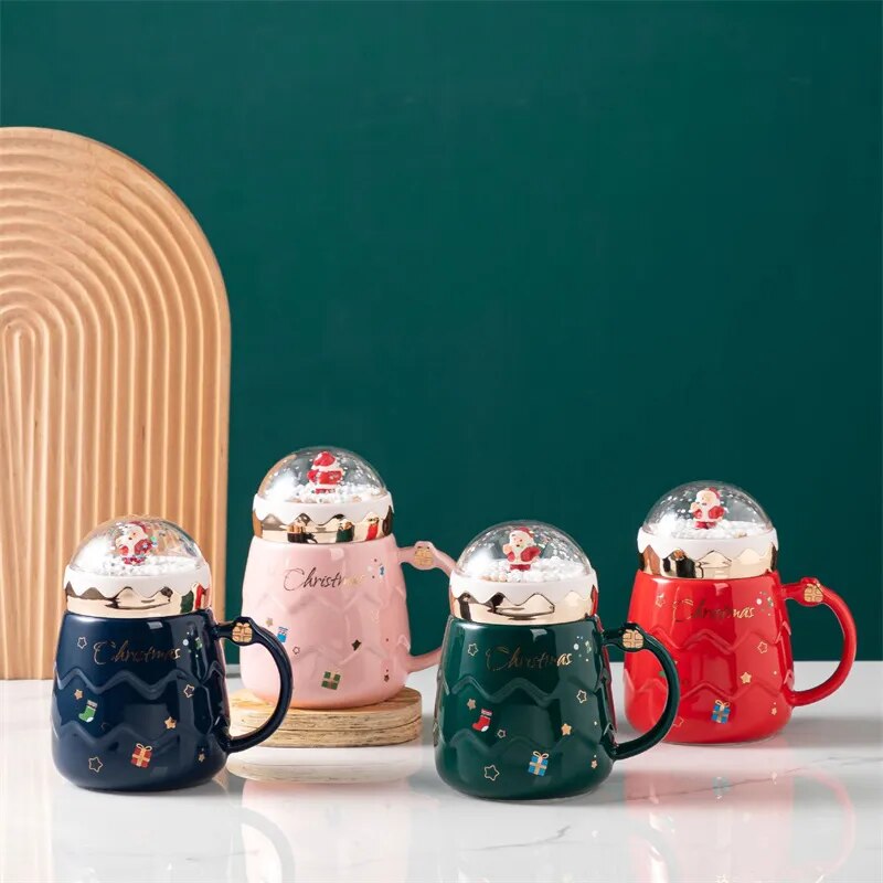 modecart Christmas Santa Snowball Mug – Festive Holiday Coffee & Cocoa Cup
