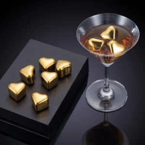 modecart I Love You 3000 Whiskey Stones – Romantic Reusable Drink Chillers