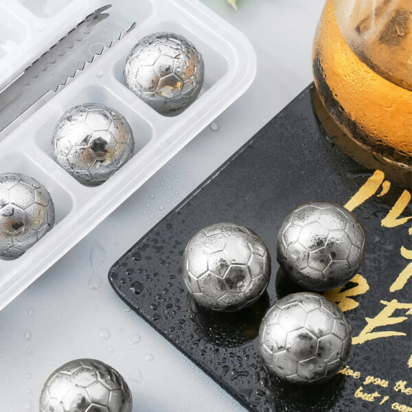 modecart Soccer Whiskey Stones – Reusable Chill Cubes for Whiskey & Cocktails - Image 3
