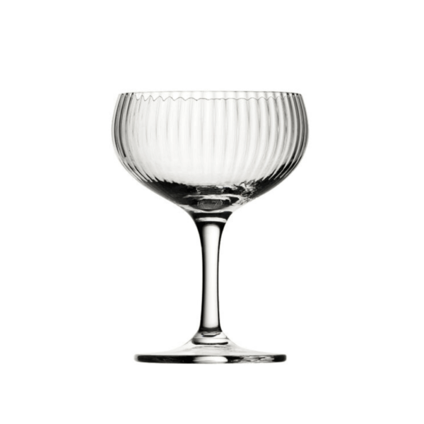 modecart Hampton Vintage Coupe Glasses – Elegant Retro Drinkware Set of 2