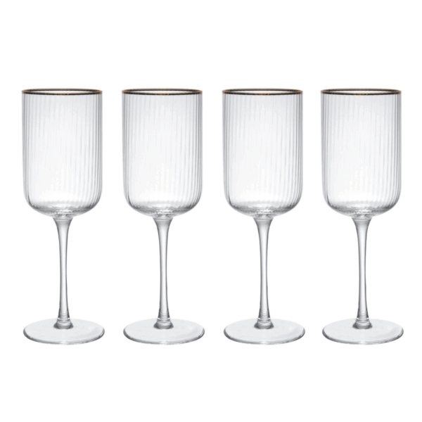 modecart Sorrento Red Wine Glass Set – Elegant 4-Piece Wineware Collection
