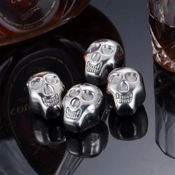 modecart Skull-Shaped Whiskey Stones – Reusable Chilling Cubes for Spirits - Image 9